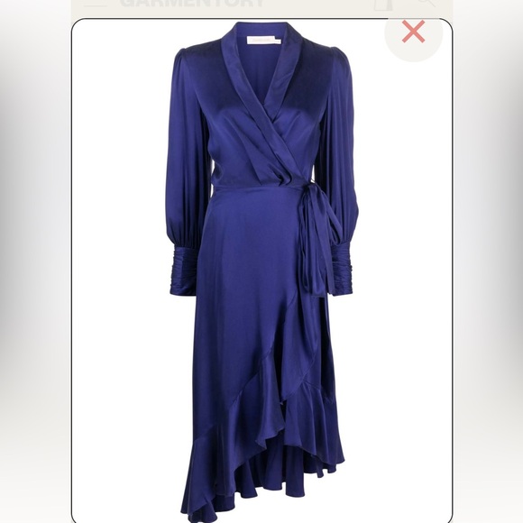 Zimmermann silk wrap midi dress NWT - Picture 1 of 8